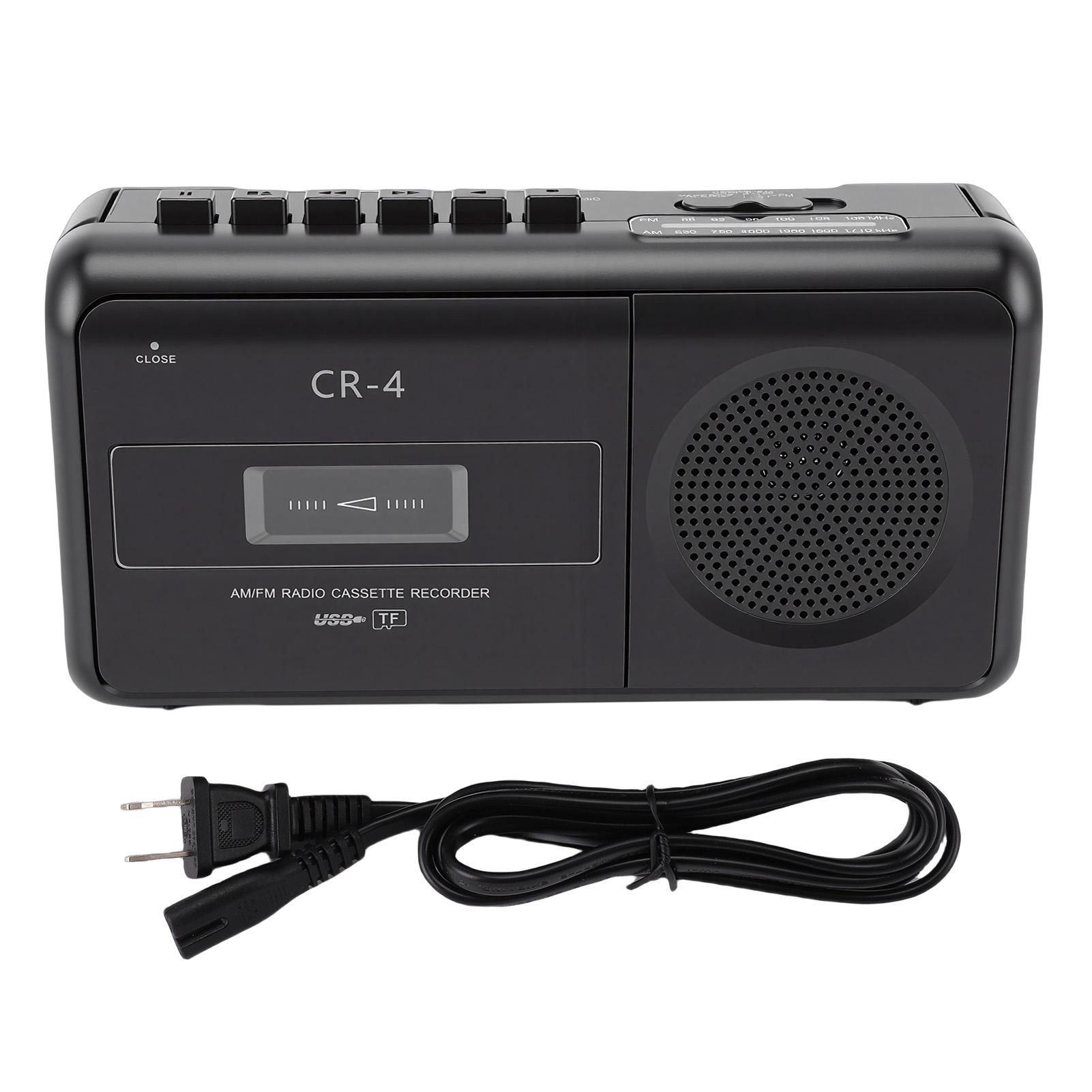 Musysh Cassette Tape Recorder Voice Recording Battery Operated Mp3 To Cassette Converter Built In Speaker Mic Headphone Jack