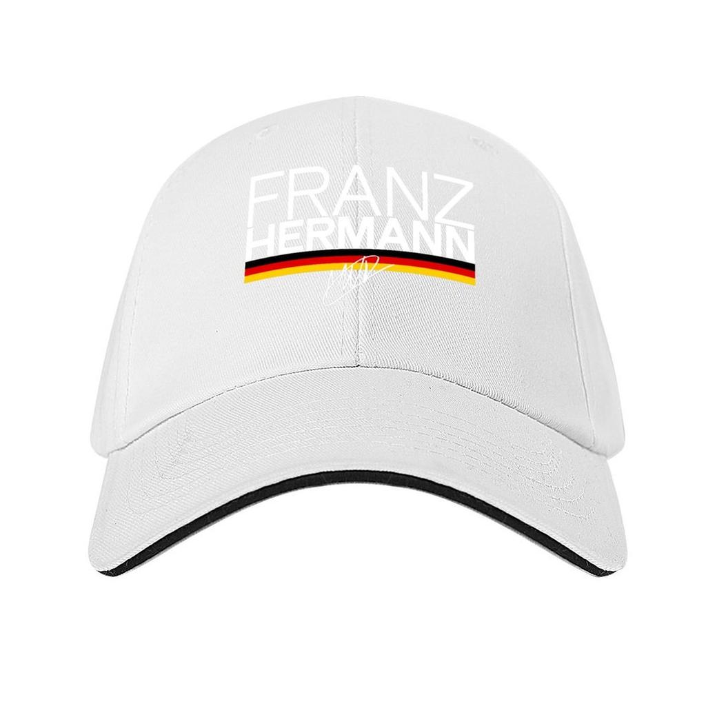 Franz HerUnisexn F Graphic  Signature with GerUnisex Flag Stripes Motorsport Art Baseball Cap fashionable Unisex hat Unisex Caps Womens