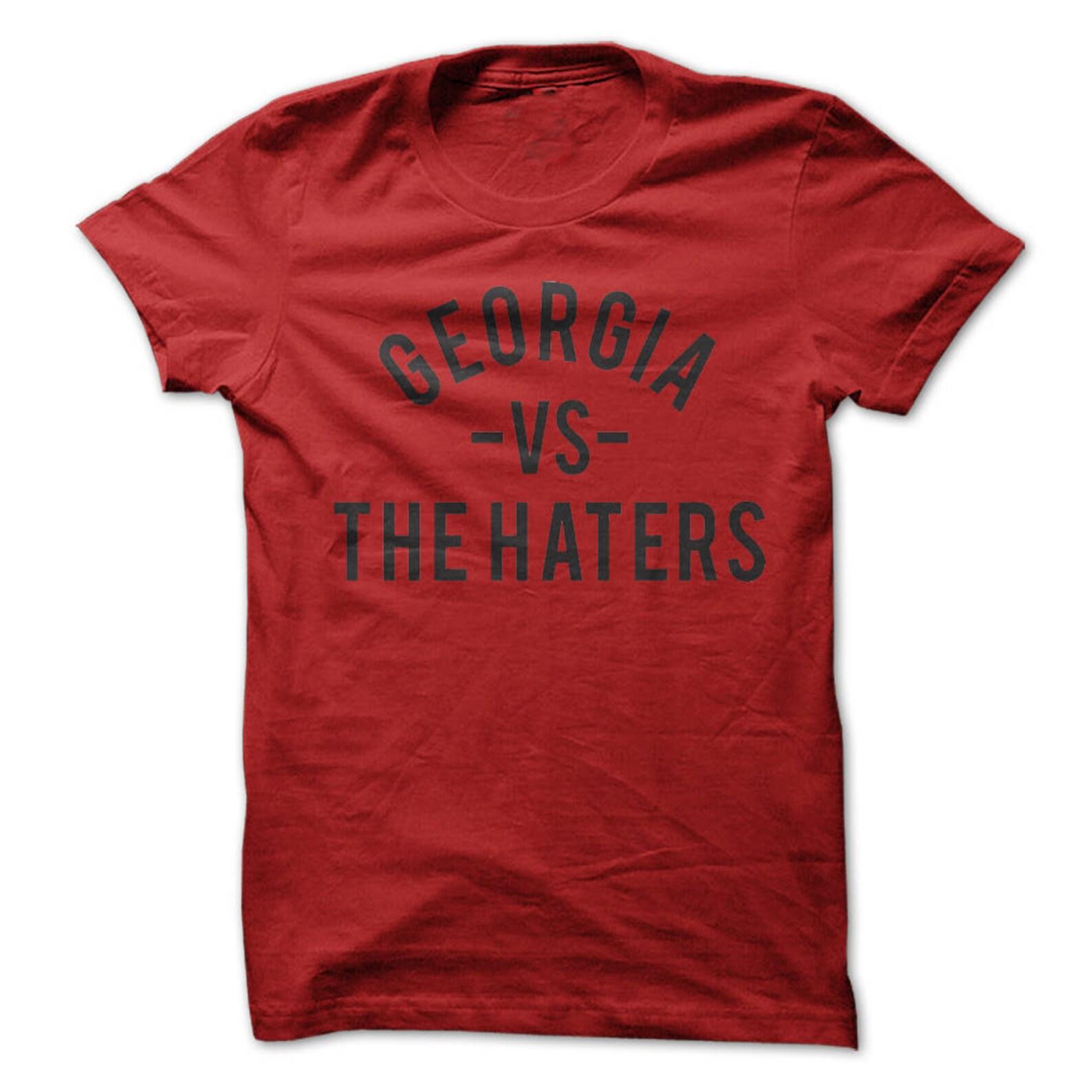 Georgia vs. the Haters T-Shirt Design - Red Shirt with Black Print 4XL
