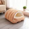 Thiened Warm Winter House Semi-Closed Dog House Detachable Waable Pet Mat Se Feeling Pet Bed for s And Dogs