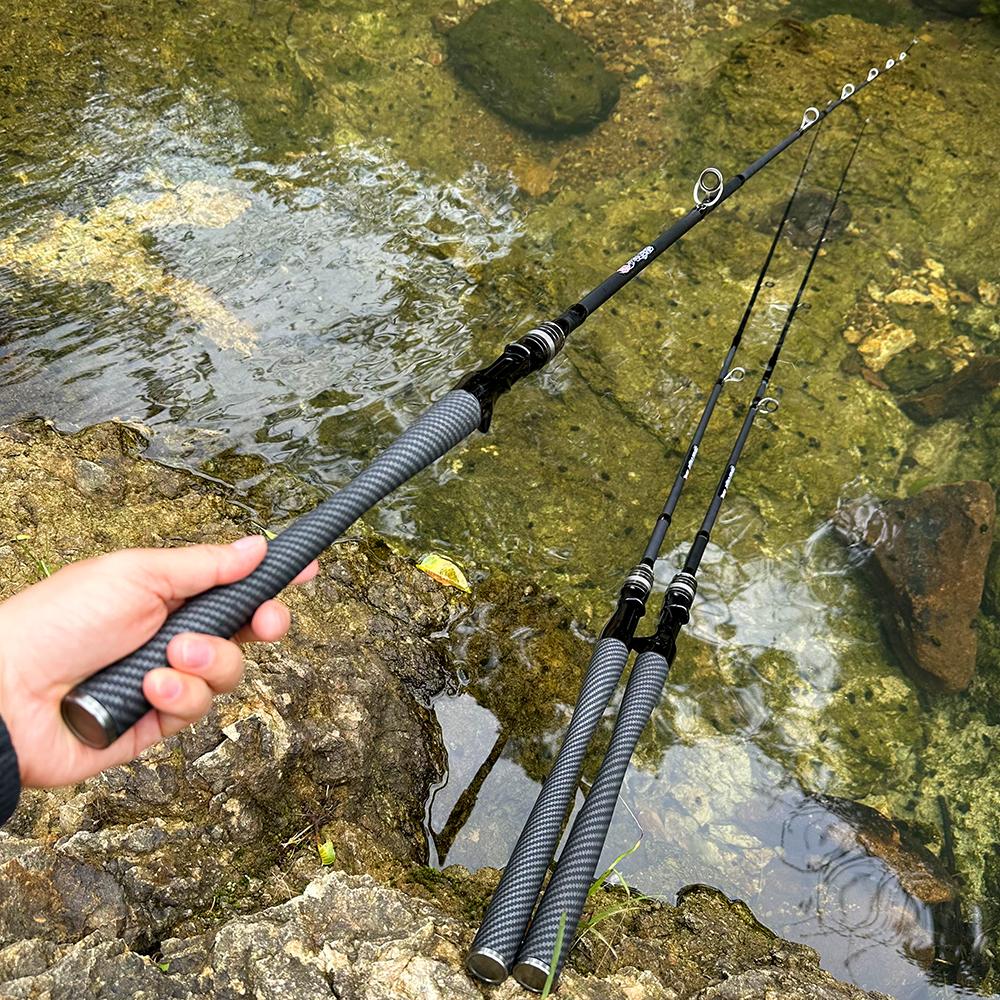 Portable 4 Section 5 Section Fishing Rod 1.8m 2.1m Carbon Fiber Fishing Rod Spinning Rod Carp Fishing Tackle