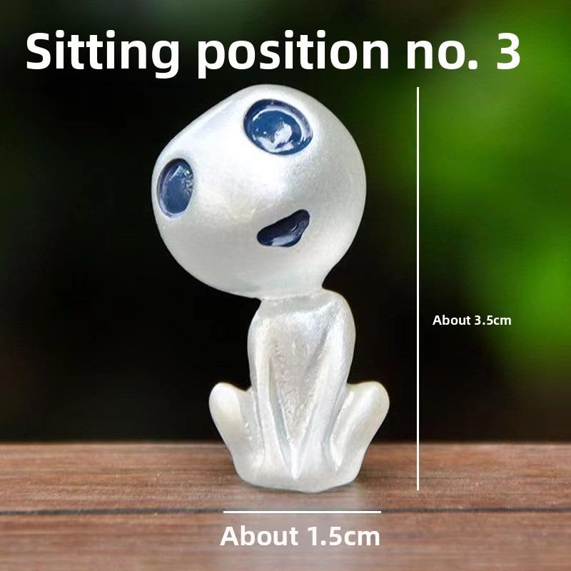 Mini princezna Mononoke Světelný strom Elfové Ozdoba pro panenku Mikrokrajinka Bonsai