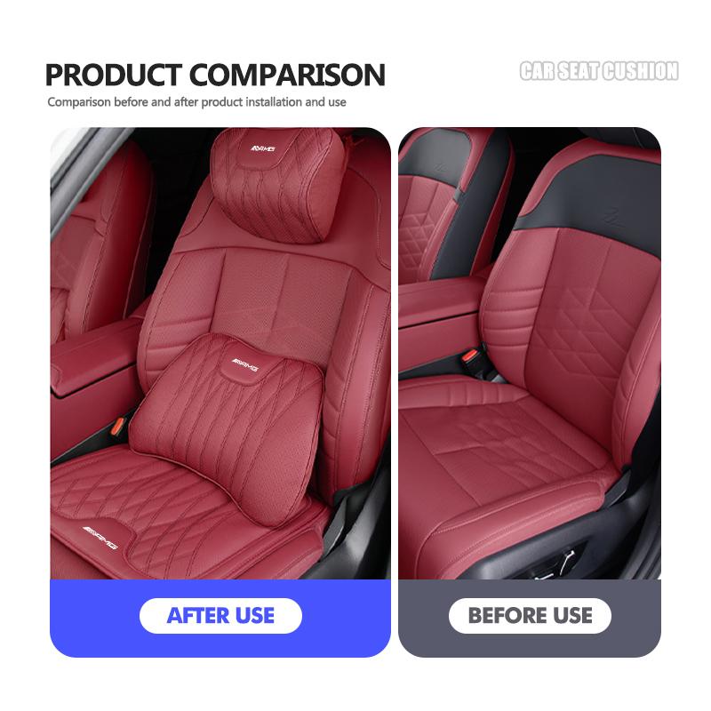 Car Universal Headrest Lumbar Cushion Back Comfort Neck Pillow For Mercedes Benz AMG C180 C300 W124 W176 W177 C200 C260 GLC CLE BF1