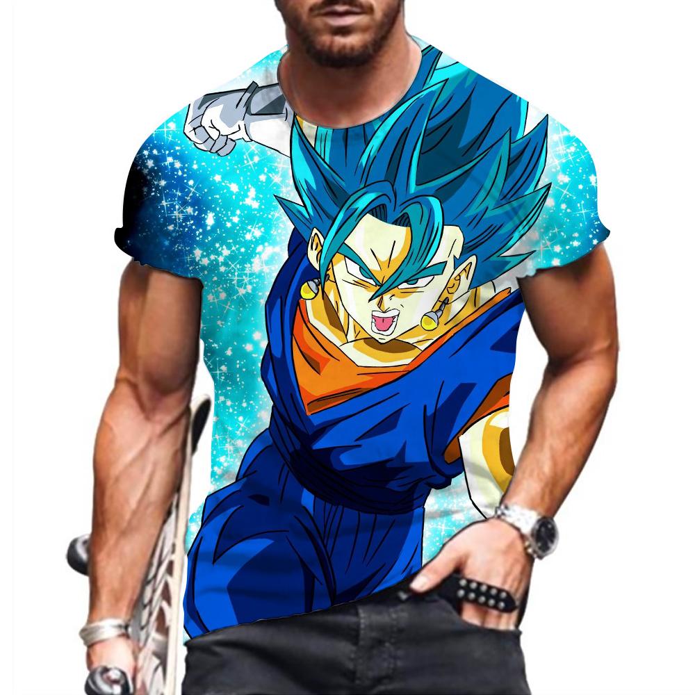 Essentials Dragon Ball Z T-shirt Men 2023 Men's Vegeta Goku Oversized Shirts Hip Hop Clothing Harajuku Style Trend Tops Fashion