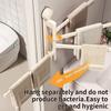 No Need To Drill Suction Cup rotating towel rack bathroom multi-bar folding rack Toilet towel rack Kitchen storage rack