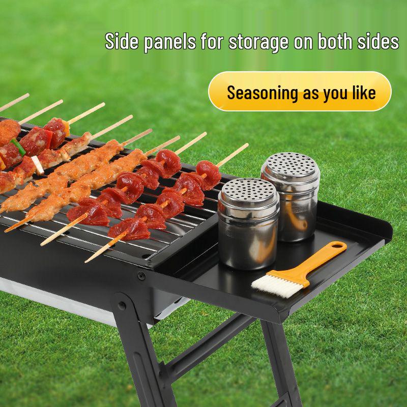 Foldable Charcoal Grill: Medium/Large Portable BBQ Rack for Home & Outdoor Use