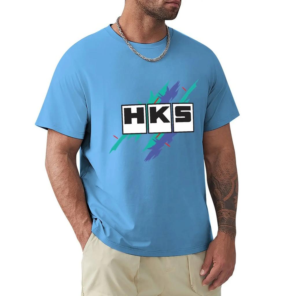 Mens T-shirt Euro Size TOPS Limited HKS Power And Sportser Performance Turbo Logo Unisex Tee-shirt Women Top Tees
