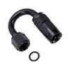 6AN 180 Degree One Piece Full Flow Hose End Fitting Swivel 6061 T6 Aluminum Alloy Hose End Fitting for Braided Hose