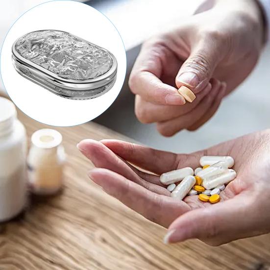 Nešiojama vaistų dėžutė, tablečių dėklas su keliais skyreliais, didelės talpos, skaidraus dizaino, nešiojamas mini sandarus vaistų dėklas