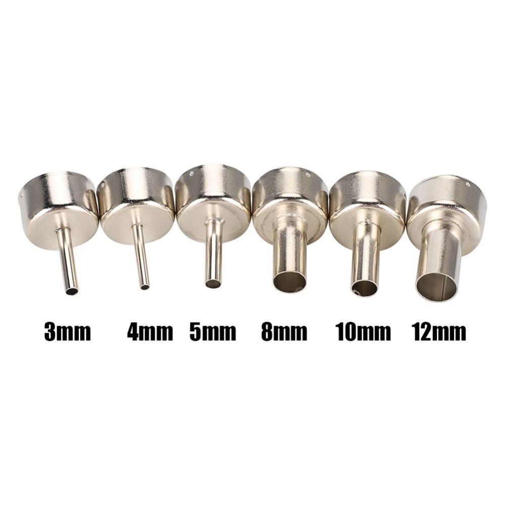 3/4/5/8/10/12mm 858D Hot Air Rework Station Nozzle High Temperature Round Nozzle Shape for SMD Rework Station Accessory