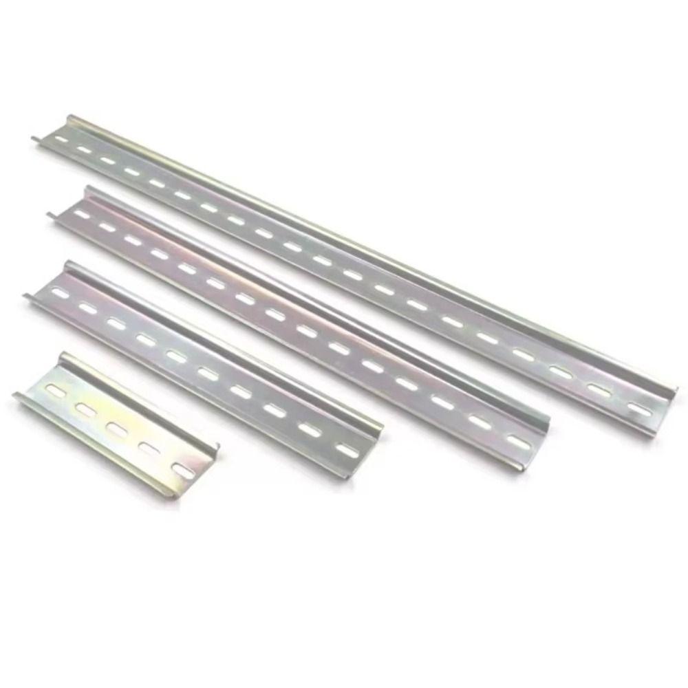 Duurzaam Aluminium DIN-rail 10-50cm 1mm Dikte Klemmenblokken Universeel Type Geperforeerde Geleider Elektrische Installatie Relais