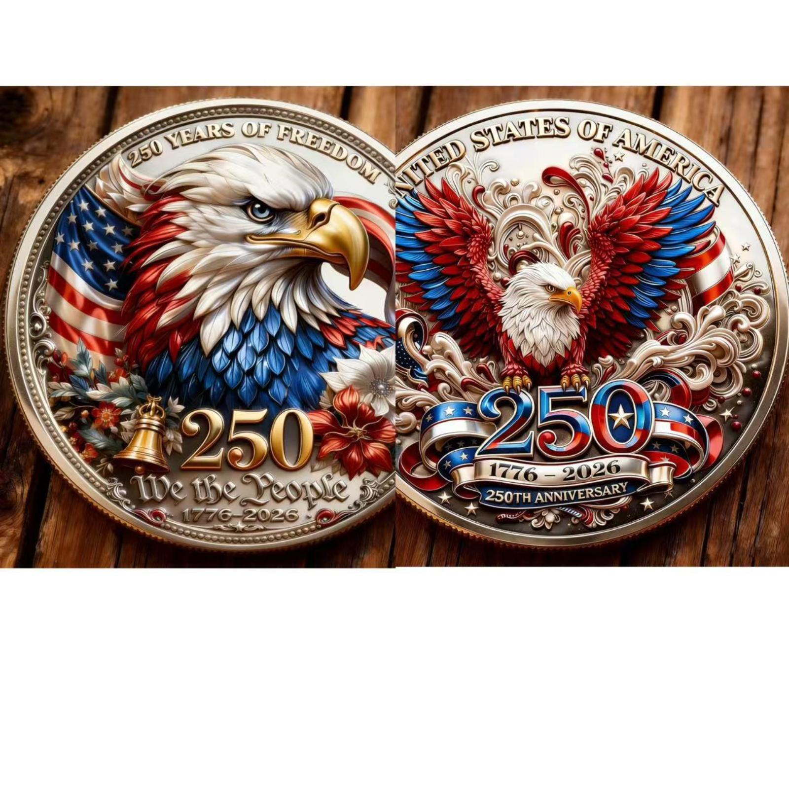 Медаль commemorative 3D-рельеф к 250-летию Памятная монета One Size