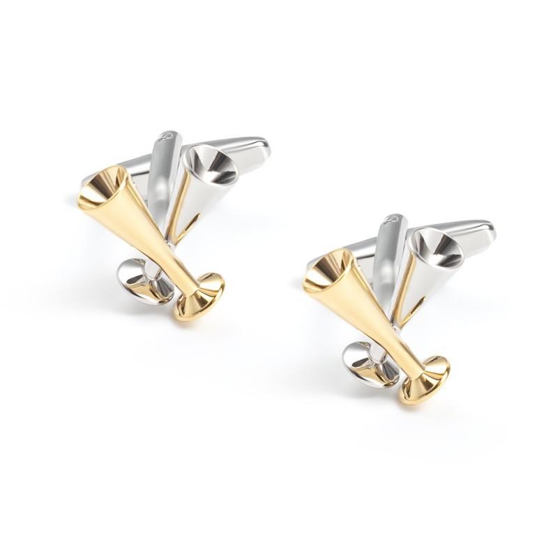 High End Electroplated Silver Champagne Glass Metal Cufflinks Men s French Pure Natural золотой