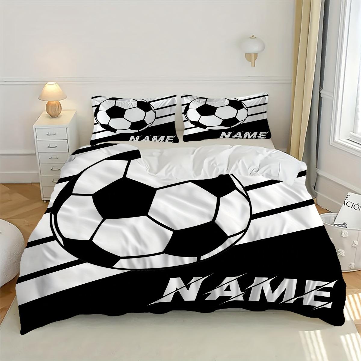 

ChristmasCustomization Football Duvet Cover Set Bedding Universal Cute Printed Cartoon Quilt Cover Comforter Sets Home EU Single(135*200cm)3pcs