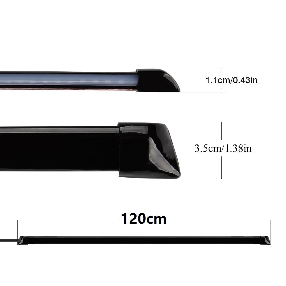 120cm Car Led Spoiler Light Third Brake Light Driving Turn Signal Warning Stop Lamp Carbon Fiber Rear Spoiler LED Strip 12V