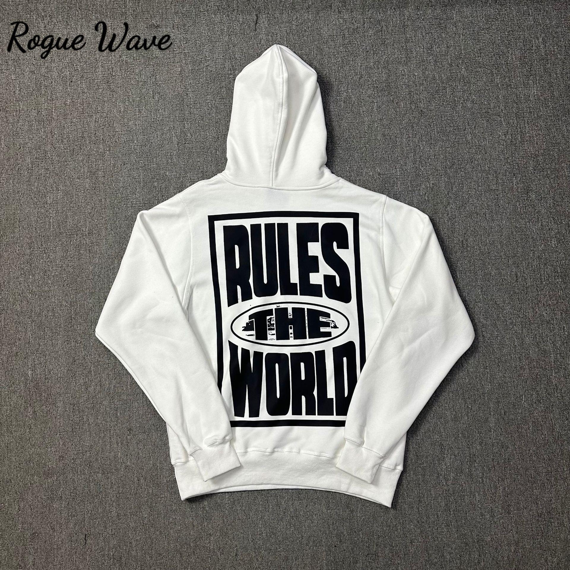 

RogueWave Hip Hop Casual Hoodies Fashion Trend Solid Clothing Y2k Tops XL