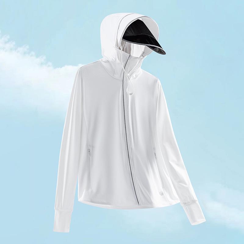 

Unisex Lightweight Sun Protection Hoodie - Breathable, Super Thin Outdoor Fishing Jacket L білий