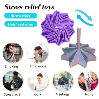 Yousheng 3D Printed Expanded Fidget Star with Handle Fractal Hexagon Sensory Toy Stress Anxiety Relief Expandable Spiral Honeycomb Fidget Toy