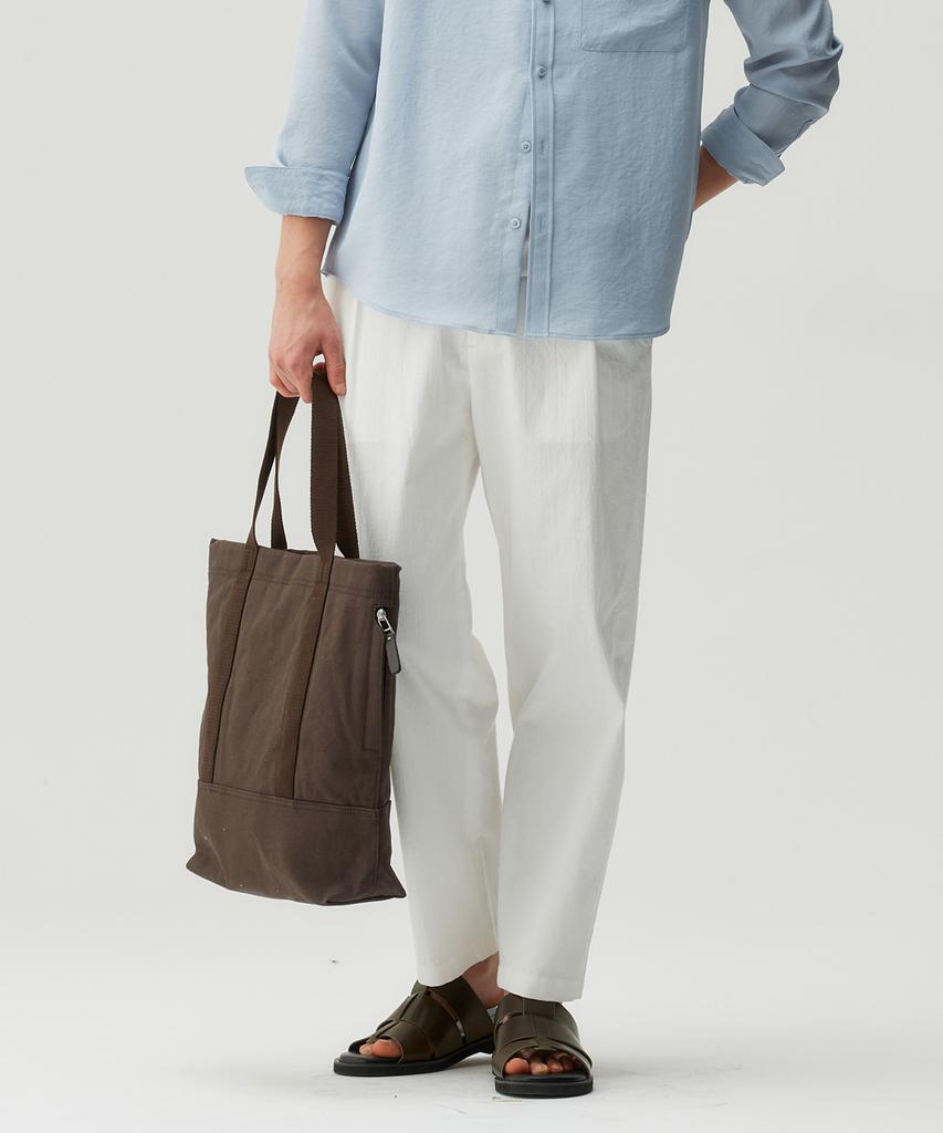 MINDBRIDGE Relaxed Fit Linen-Like Full Elastic Waist Pants
