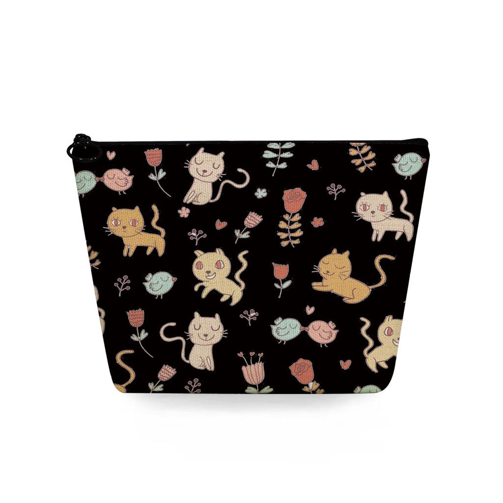 Women Cartoon cat Print Cosmetic Bag Toiletries Organize Travel Storage Case 6868