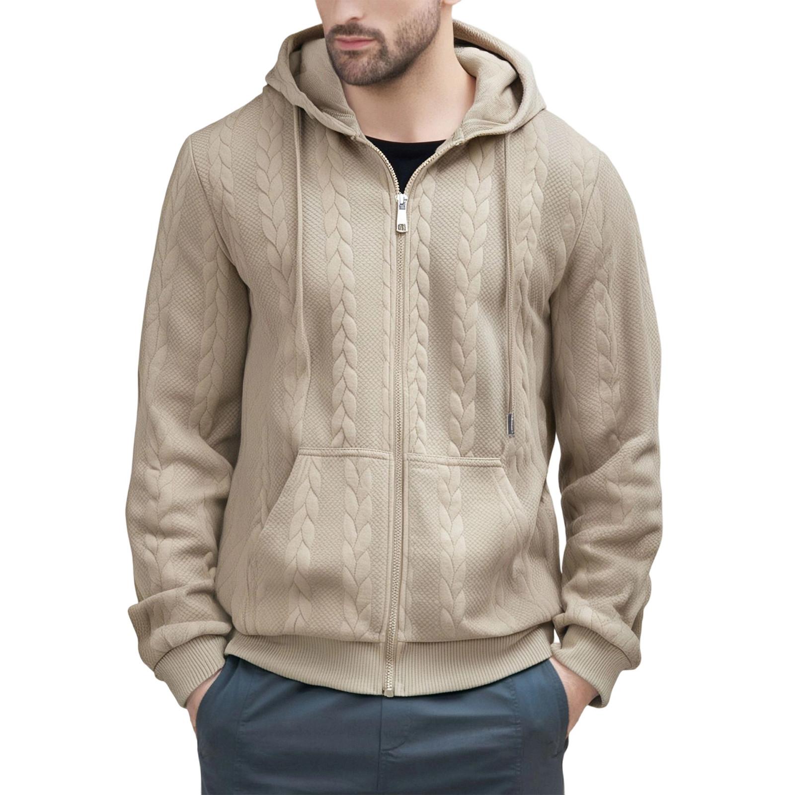 

Hooded Sports Tracksuit Unisex Running Outfits Long Sleeve Pullover Hoodies Sweatshirt XL хакі