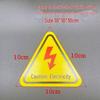 PVC Outdoor Triangular Warning Sticker: Caution! Risk of Electric Shock