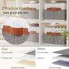 1 Pack Storage Bin, Foldable Basket for Organizing, Fabric Storage Box Container with Handles, White and Gray, 15 X 6 X 5 Inch