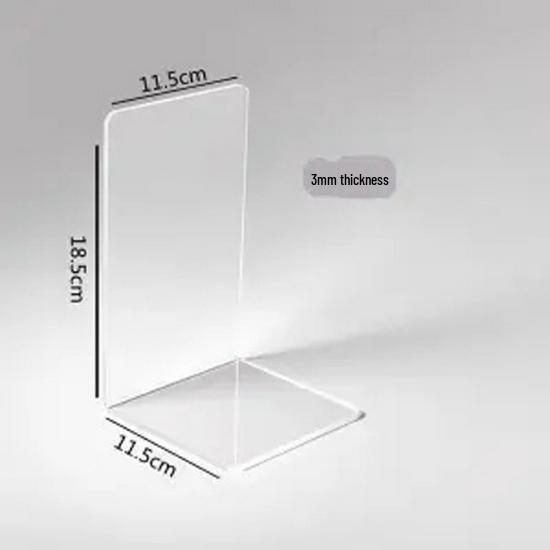 Acrylic L-Shaped Book Stand and Divider Rack