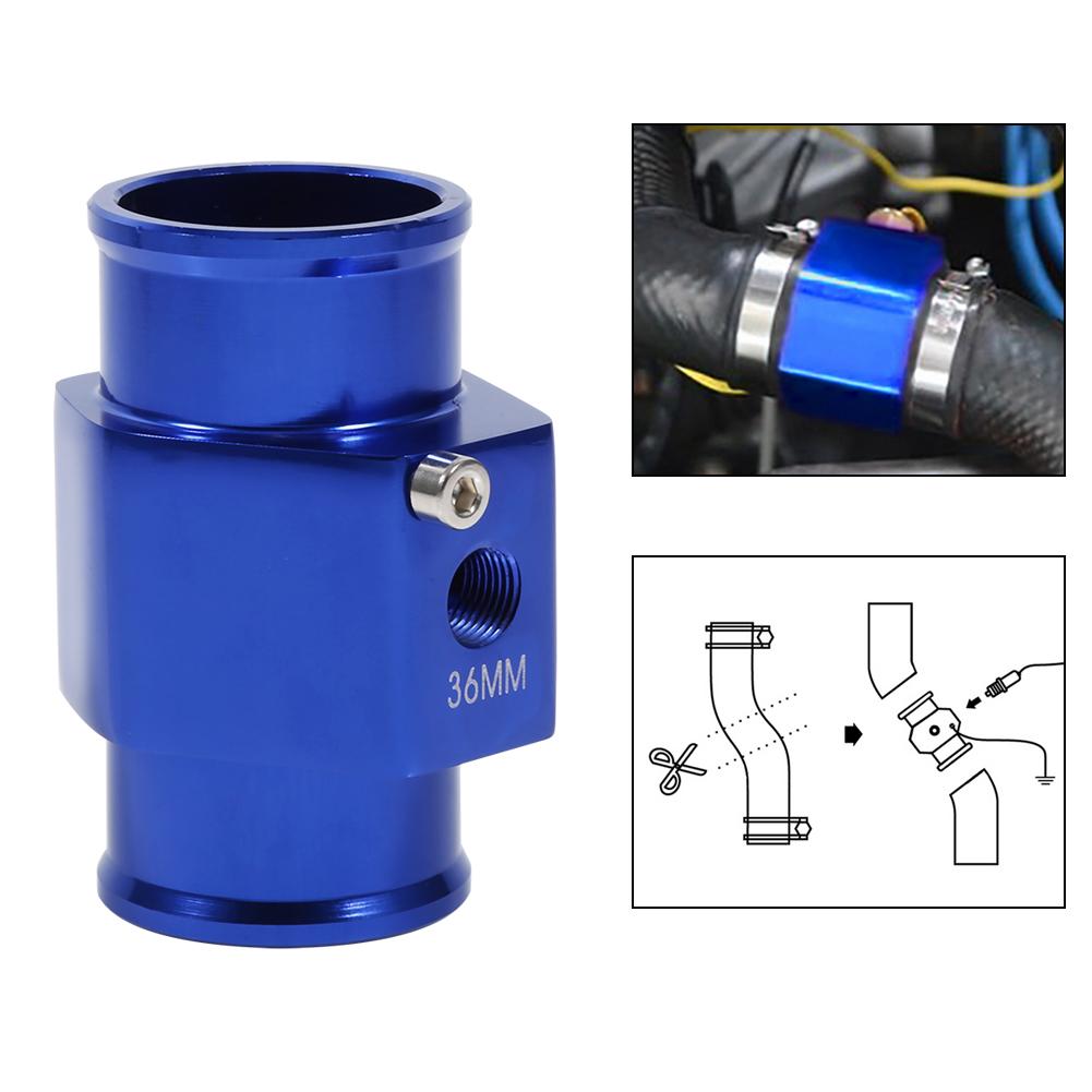 36mm Blauwe Water Temperatuur Verbindingsstuk Temperatuursensor Meter Radiator Slang Adapter