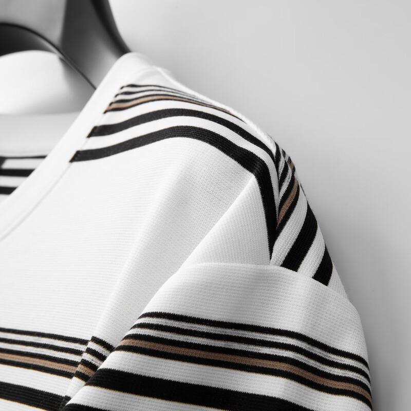 Men's Plus Size Striped Round Neck T-Shirt