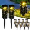 Solar Lawn Lights Outdoor Waterproof Garden Decoration LED Hollow Openwork Projection Light Yard Balcony Path Retro Night Lamp