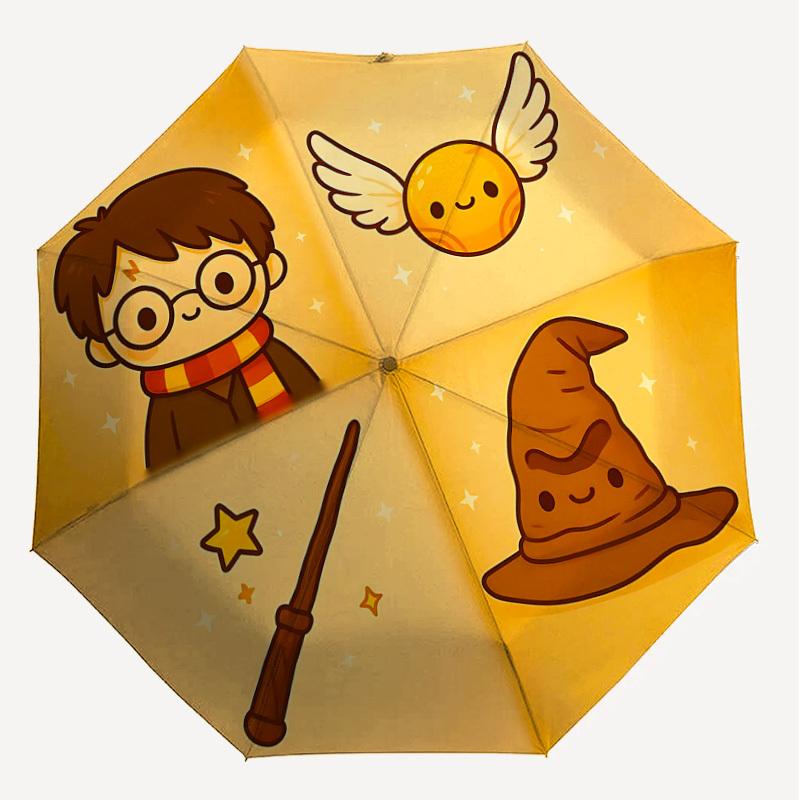 1PC Warner Harry Potter, Sorting Hat Umbrella-8-Rib Reinforced, Automatic Open, Lightweight & Durable-A65