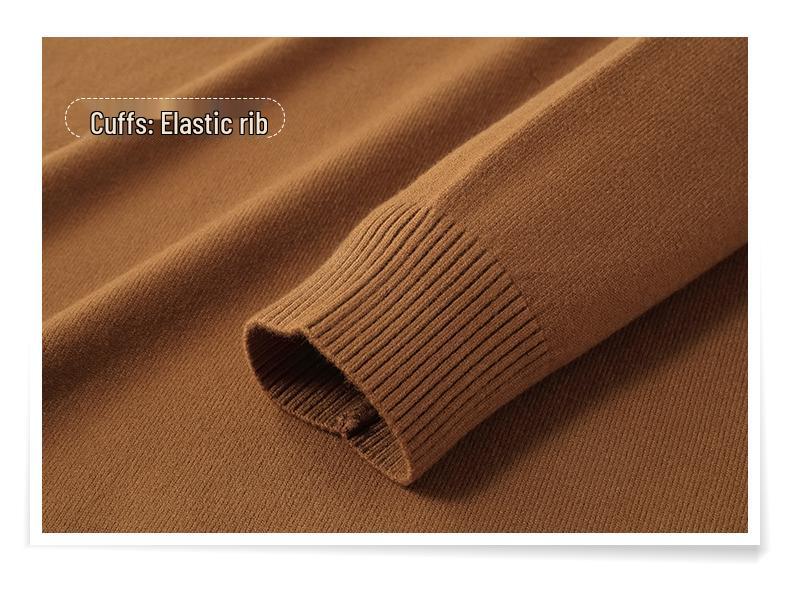 Men’s Solid Color Round Neck Pullover Sweater - Simple, Versatile Long Sleeve T-Shirt Style