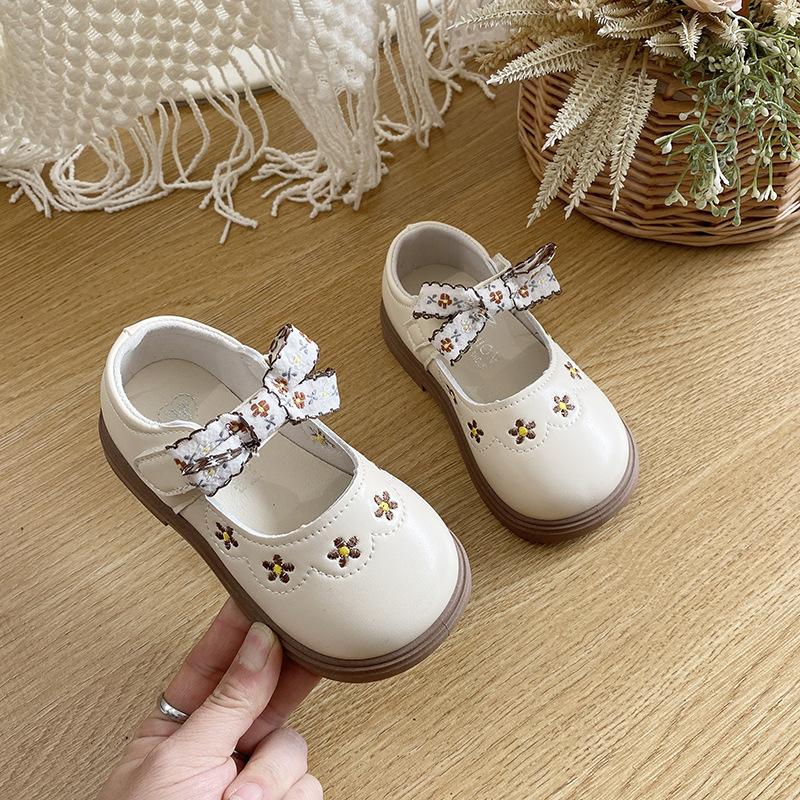 Spring Girls Soft Leather Princess Shoes Baby Soft Sole Casual Kids Dress Shoes size 20