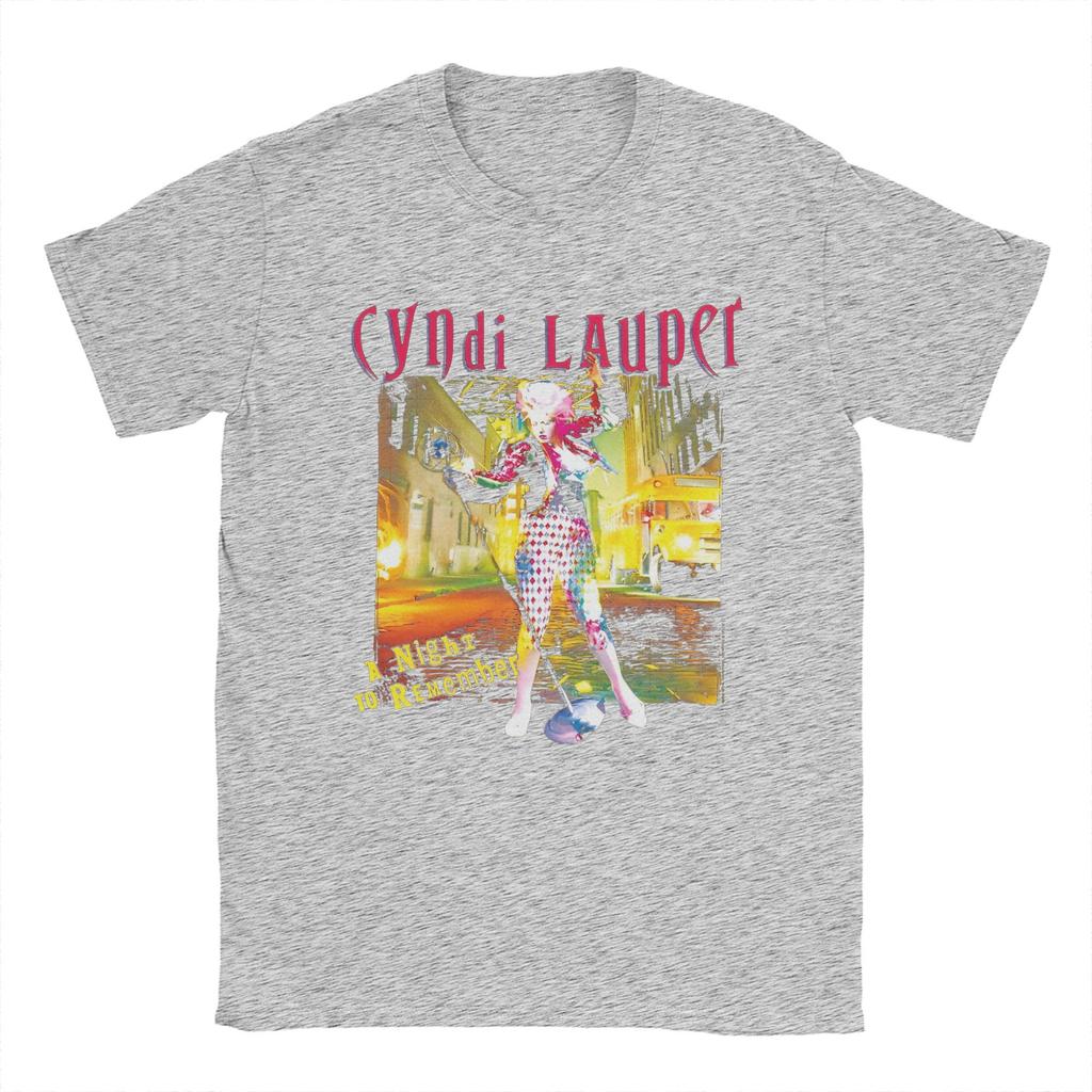 Herren Cyndi Lauper Sänger Tour T-Shirts Sie ist so ungewöhnlich Baumwollkleidung Verrückte Kurzarm Rundhals T-Shirts Einzigartige T-Shirts
