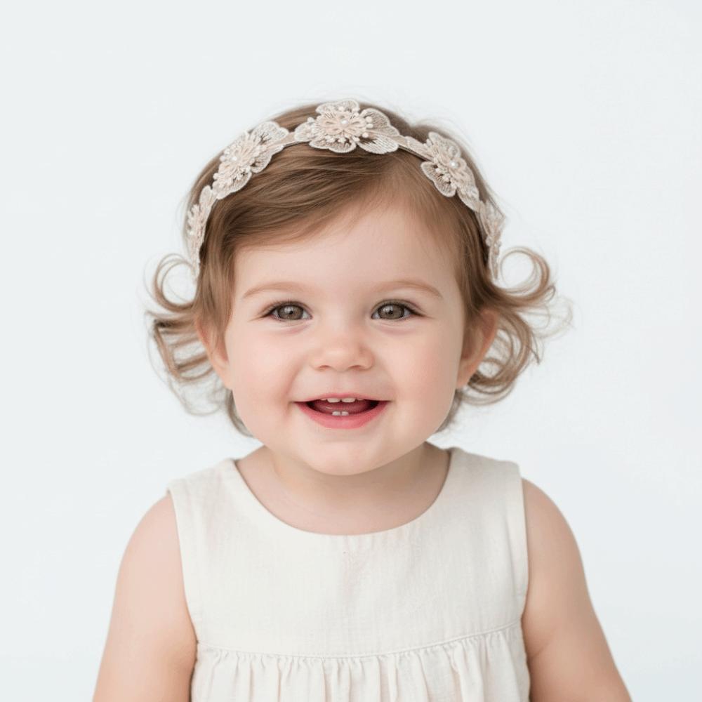 Handgefertigte Baby-Haarbänder Koreanischer Stil Stirnband Kopfschmuck Baby-Geburtstagsparty Haaraccessoires