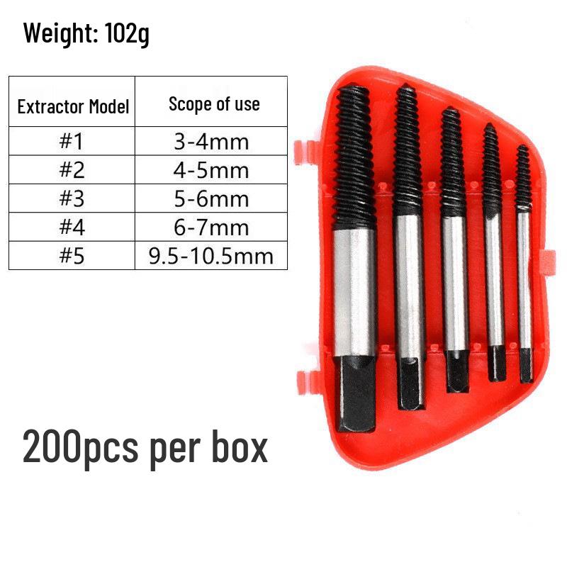 High-Speed Steel Double-Ended Screw Extractor Set 4341