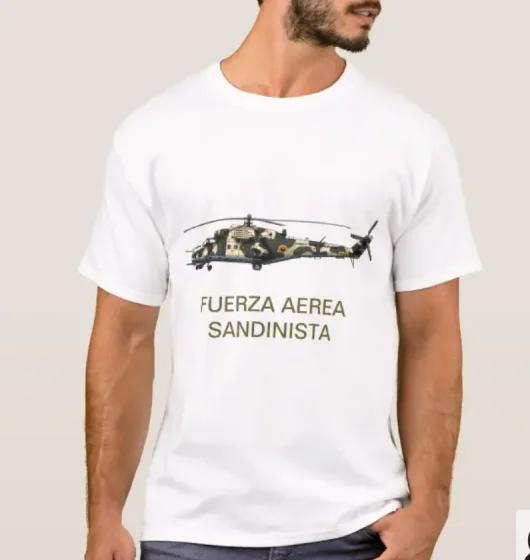 

Sandinistas Air Power Mi24 Multifunctional Helicopter Gunship TShirt Summer Cotton Short Sleeve ONeck Mens T Shirt New S3XL S