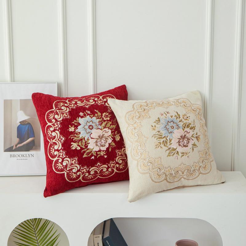 Modern Simplicity Style Cushion Cover Gorgeous Printed Home Sofa Decoration Pillowcase Beautiful Peony Flower Series Pillow Case
