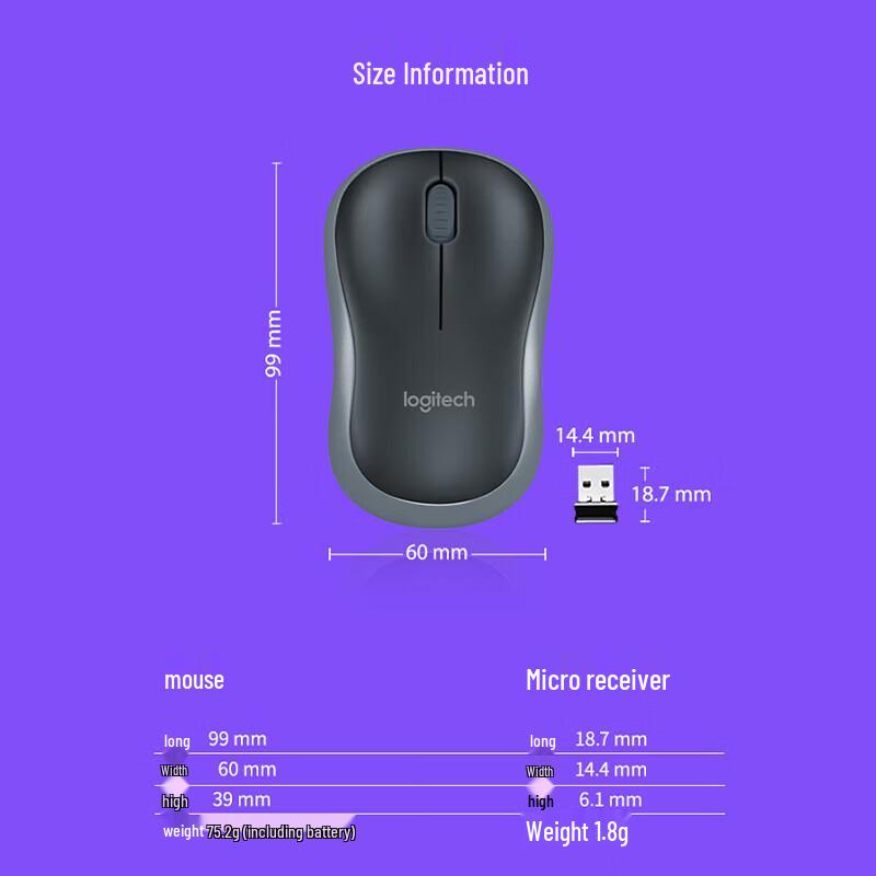 

Logitech M186 Wireless Mouse
