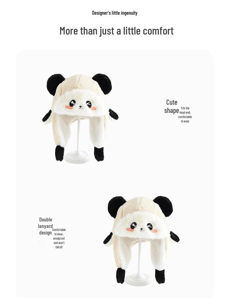 Kids' Winter Plush Hat: Windproof Ear Protection, Cute Cartoon Lei Feng Style