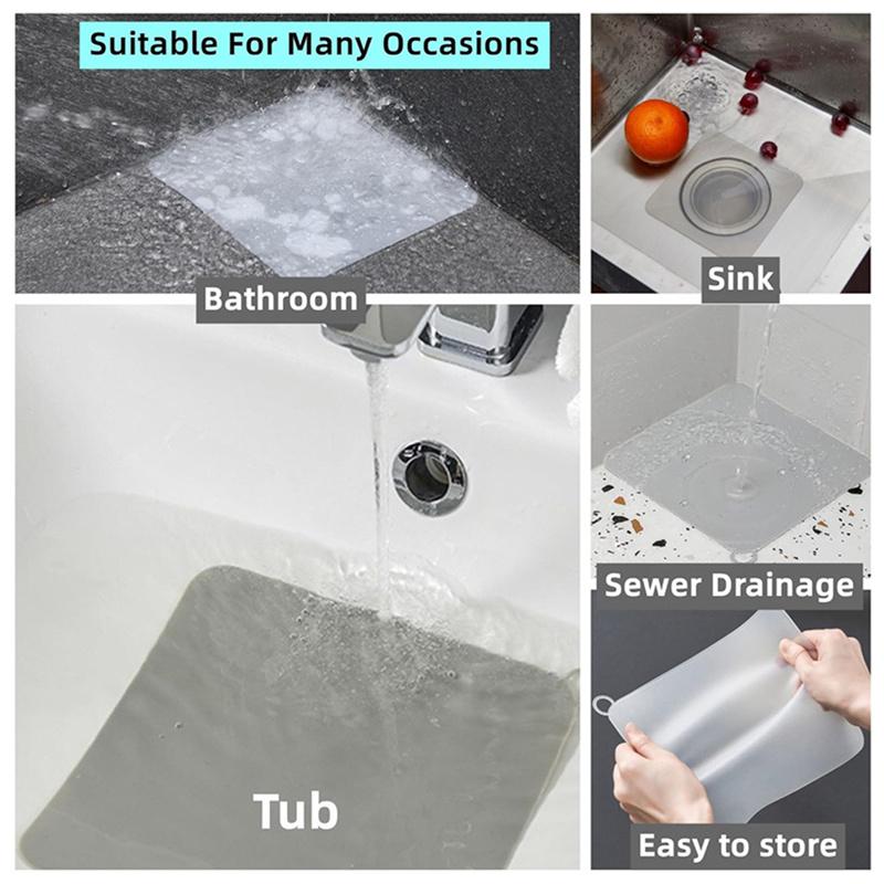 Thick Silicone Floor Drain Deodorant Cover Bathroom Deodorant Insect-Proof Seal Household Sewer Pipe Sink Anti-Smell Floor Cover
