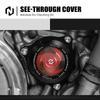 NICECNC For Suzuki DRZ400 DRZ400E DRZ400S DRZ400SM 2000-2024 DR-Z 400 400E 400S 400SM Transparent Engine Oil Filter Cap Cover