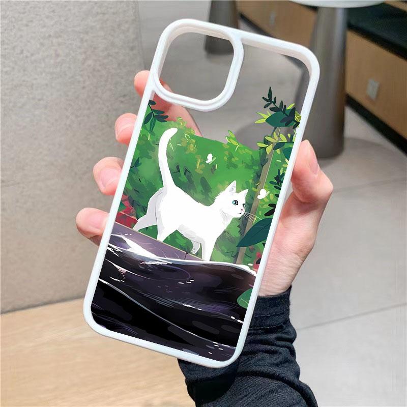 Painting Various Cat Phone Case For iPhone 13 12 Pro Max Mini 15 14 11 Pro Max Plus SE2 8 7 Plus X XS XR Cute Naughty Cat Covers