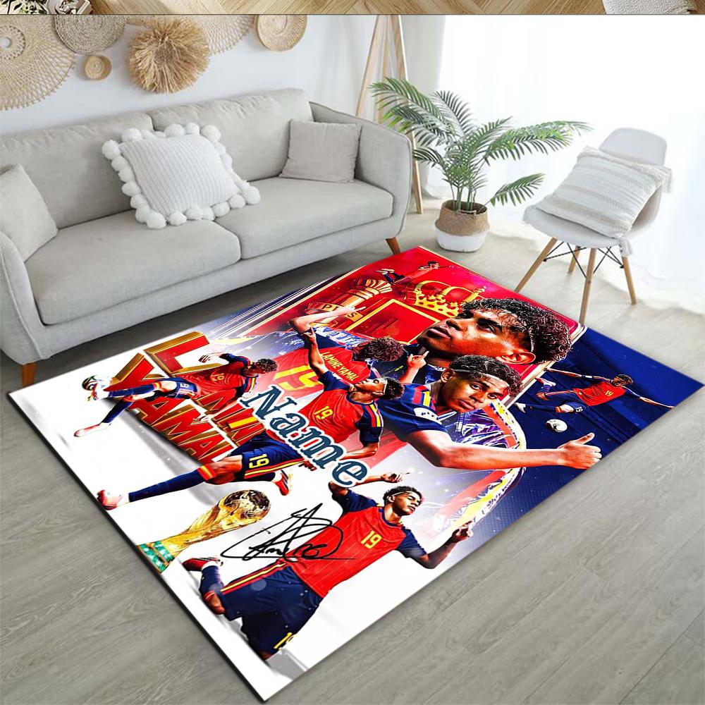 Lamin Yamal Personalisierbares Namens-Fußmatten-Design Für Spielzimmer Wohnheim Foyer Außen Rutschfester Teppich Anime Bürodekoration Spirituelles Geschenk
