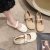 French Evening Wind Mary Jane Women's Shoes Spring and Summer 2025 New Fashion One-word Buckle with Shallow Mouth Soft Sole Non-slip Single Shoes