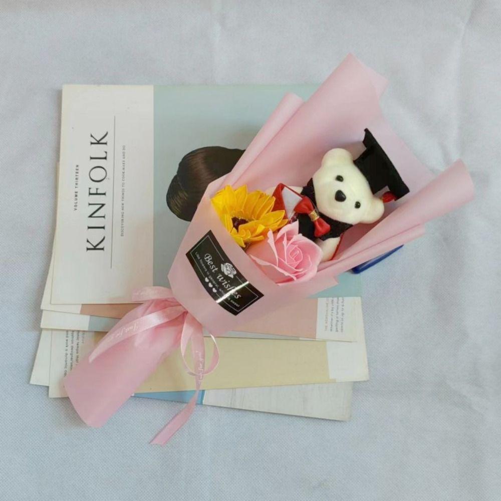 Plush Toy Graduation Bear Bouquet Stunning Cartoon Lovely Bear  Teacher's Day