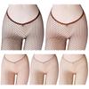 Women's Glittering V-Waist Fishnet Stockings with Silver and Gold Threads for Nightclub or Stage Wear