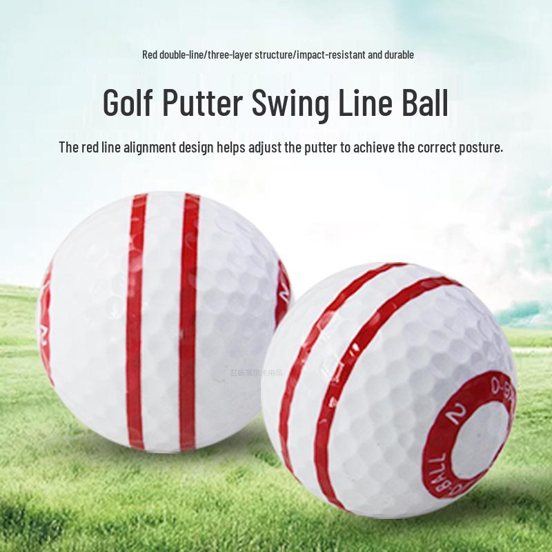 Adjustable Red Laser Golf Putter Aid with Automatic Ball Return and Double Line Alignment