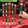 Wooden Big Pencil Christmas Pattern Christmas Giant Pencil Oversized Wooden Pencil  Photo Prop